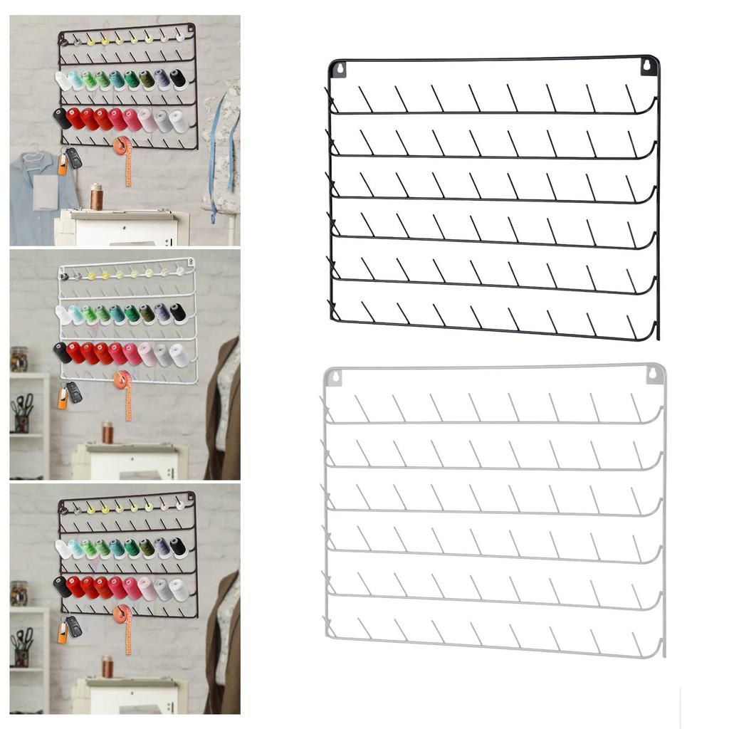 Practical Spool Roll Thread Rack Wall Shelf Thread Cone Holder for Crochet and Embroidery Machine Use
