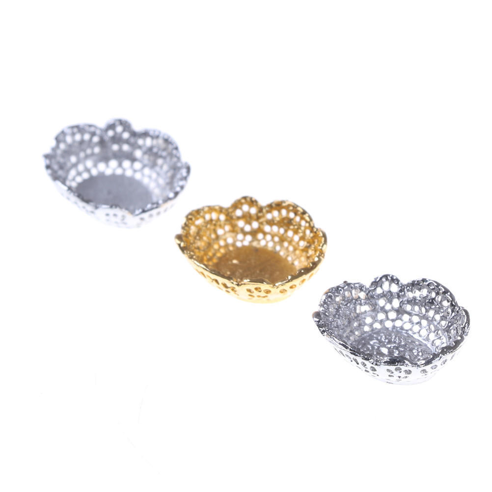 Mini Cake Golden Delicate Compote Fruit Tray Dollhouse Kitchen Accessories