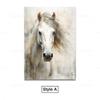 Abstarct White Horse Posters Canvas Prints Animal Painting Wall Art Picture for Living Room Modern Home Decoration NO FRAME