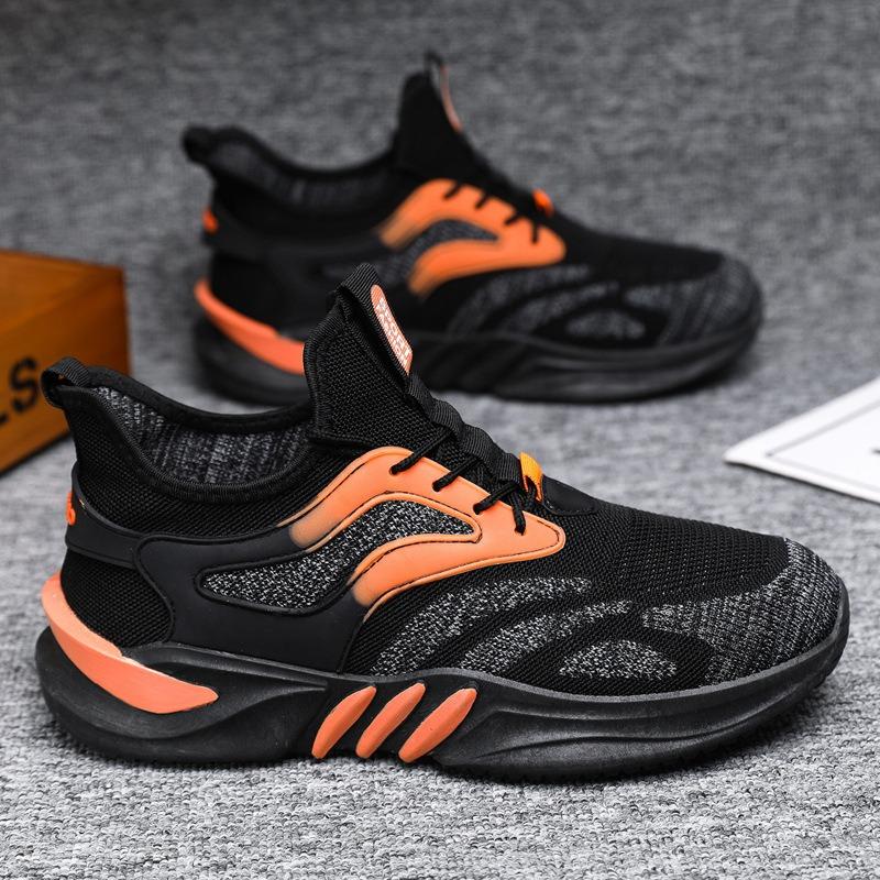 Sports Men's Shoes Autumn Fashion Breathable New Lace-up Niche Trendy Shoes Casual Sports Men's Coconut Men's Shoes