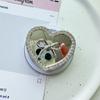 Rhinestone Bow Love Round Flower Mirror Mobile Phone Airbag Holder Magnetic Retractable Desktop Support Holder