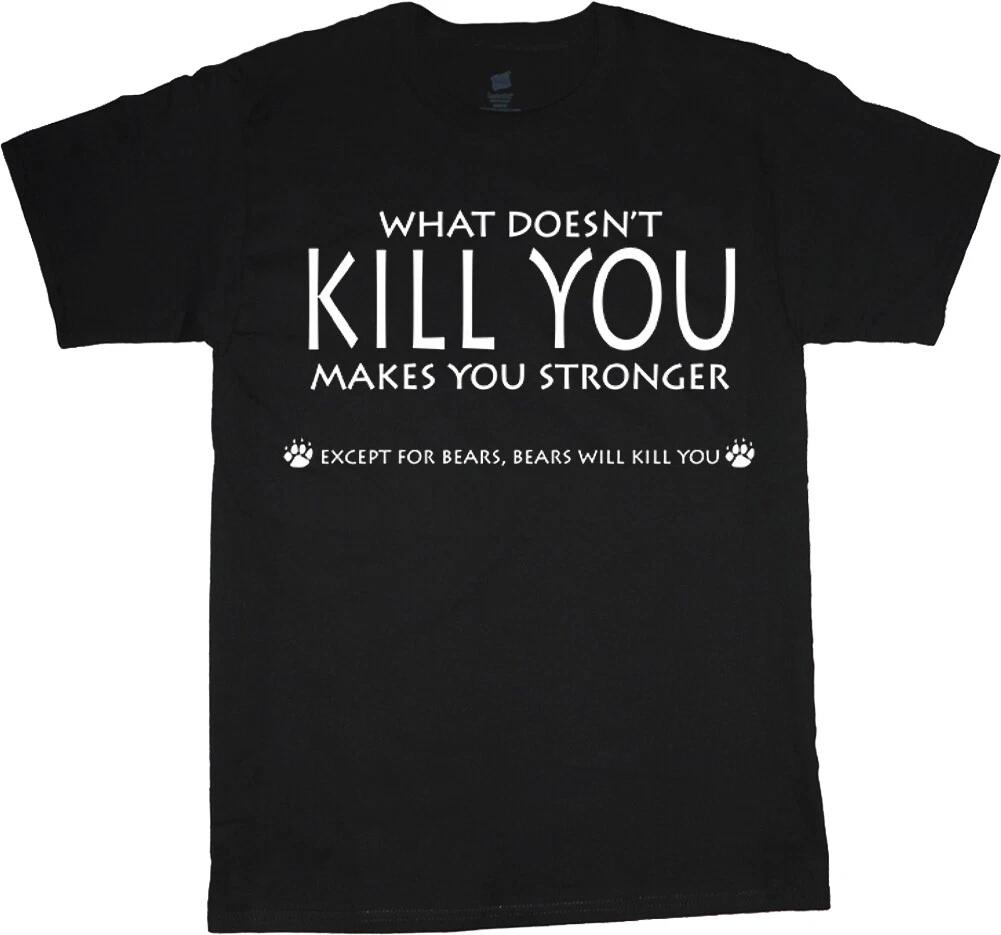 Funny Shirts for Men Bear Attacks Guy Gifts for Dad Mens Graphic Tees XS