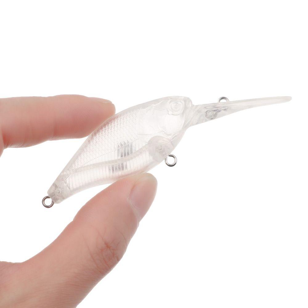 10Pcs Unpainted Blank Minnows Fishing Gear Fishing Wobbler Hard Bait Fishing Lure Fake Bait