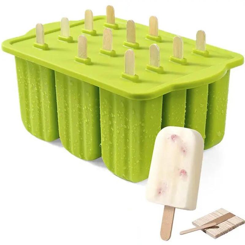 

Ice Cream Tool With Wooden Stick Silicone Ice Pop Mould Mini Silicone Ice Pop Mould Ice Cream Mould