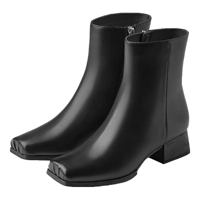 73Hours Ari Square Toe Mid-Heel Ankle Boots 35 чёрный