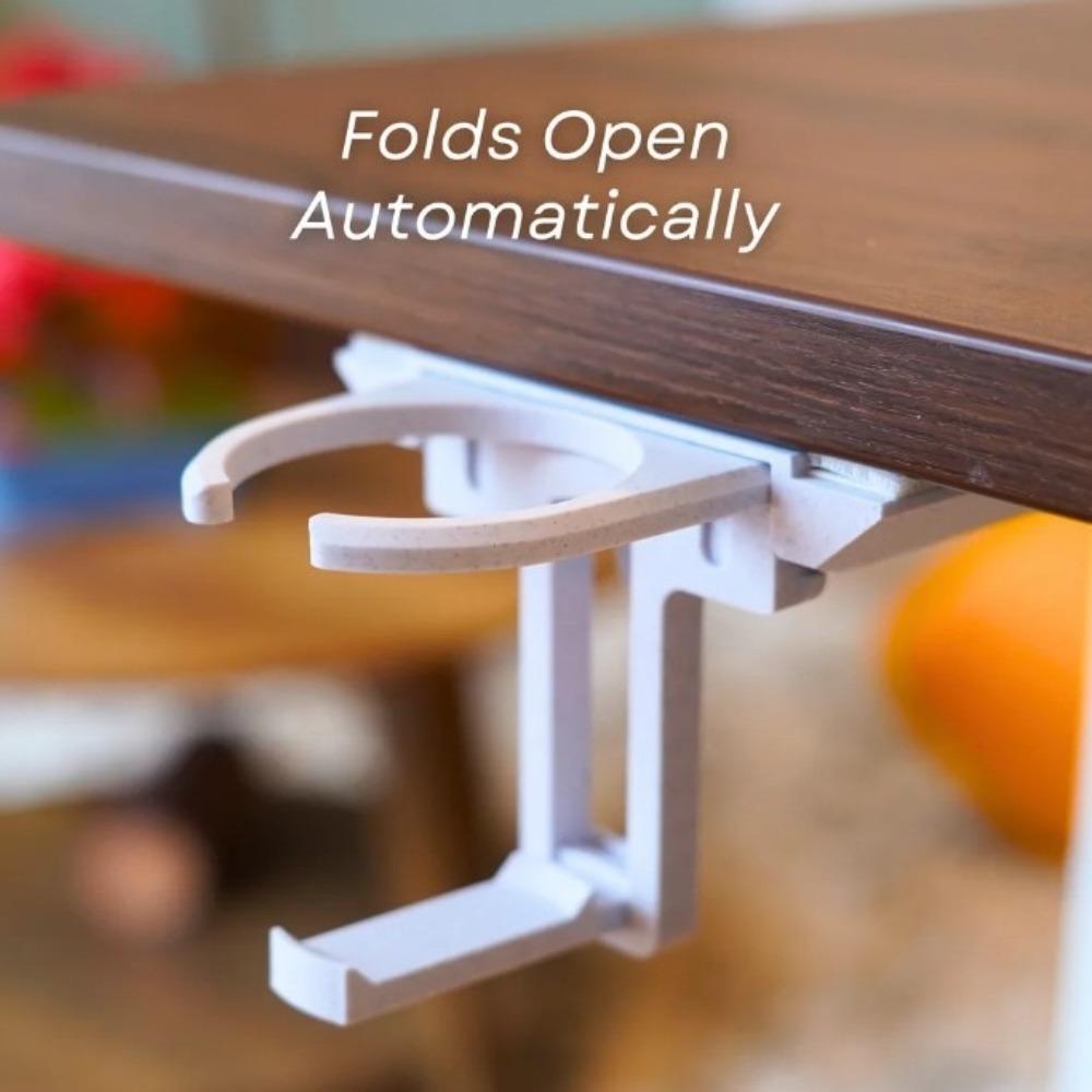 

Fold Out Water Bottle Holders Claw Stackable Under-Table Cup Rack Gifts Drink Holder