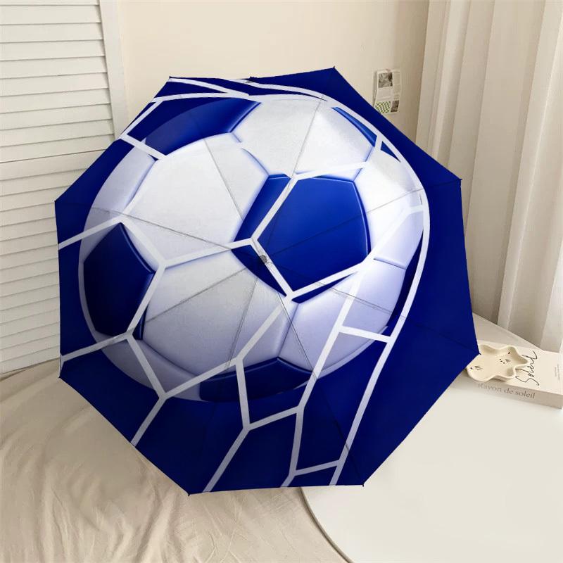 1pc Soccer Goal Pattern Umbrella Design Automatic Opening and Closing Umbrella, High-quality Travel Umbrella,  C1128217