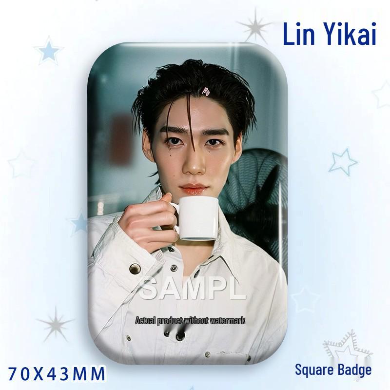 Thai Star PP Lin Yikai Konzert Support-Abzeichen: Lasergeschnittenes quadratisches Broschenornament