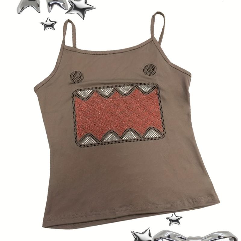 Y2K Summer Retro Hot Diamond Sleeveless Tank Top