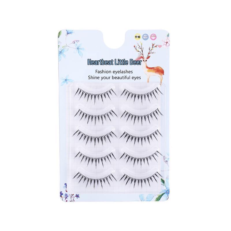 

Japanese Natural Little Devil False Eyelashes: Fine Transparent Stem, Pointed for a Lively, Fairy-Like Look.