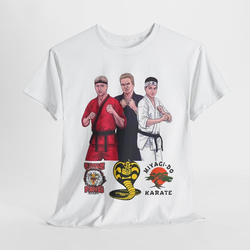 Karate Masters Heavy Cotton Tee, Eagle Fang Karate, Miyagi-Do, Cobra Kai T-Shirt