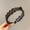 Women Headband Fishbone Braid Wig with Tooth Head Non-slip Headband Headdress Hairpin Headband Hair Ornaments for Women Girls