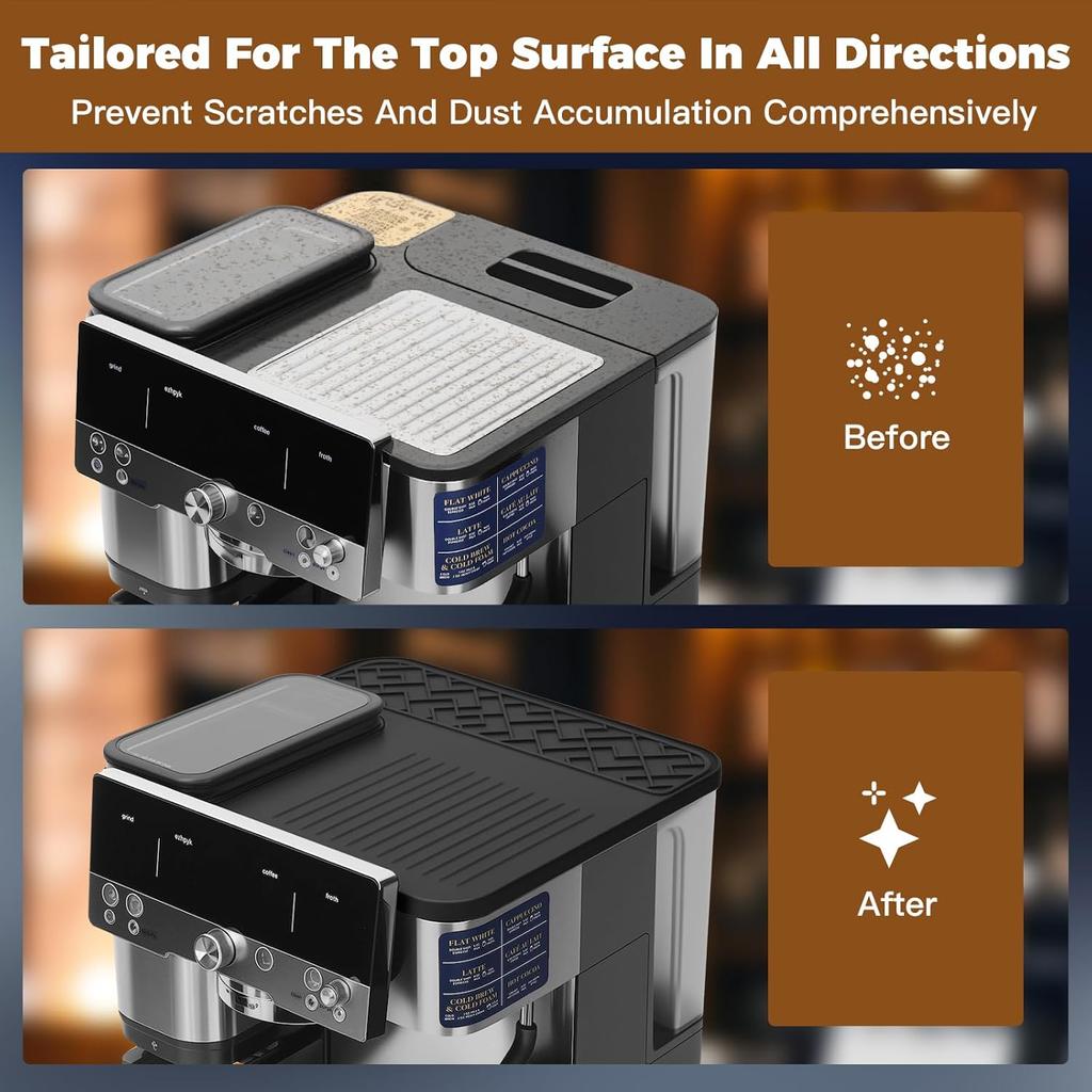 Top Mat for Ninja Luxe Cafe Espresso Machine ES601 – Protect Top Surface Food Grade Silicone Tamping Mat for Ninja luxe Cafe Accessories –