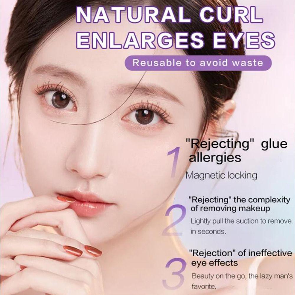 No Glue Required Manga Lashes Repeatedly Magnetic False Eyelashes Wispy Lashes  Women