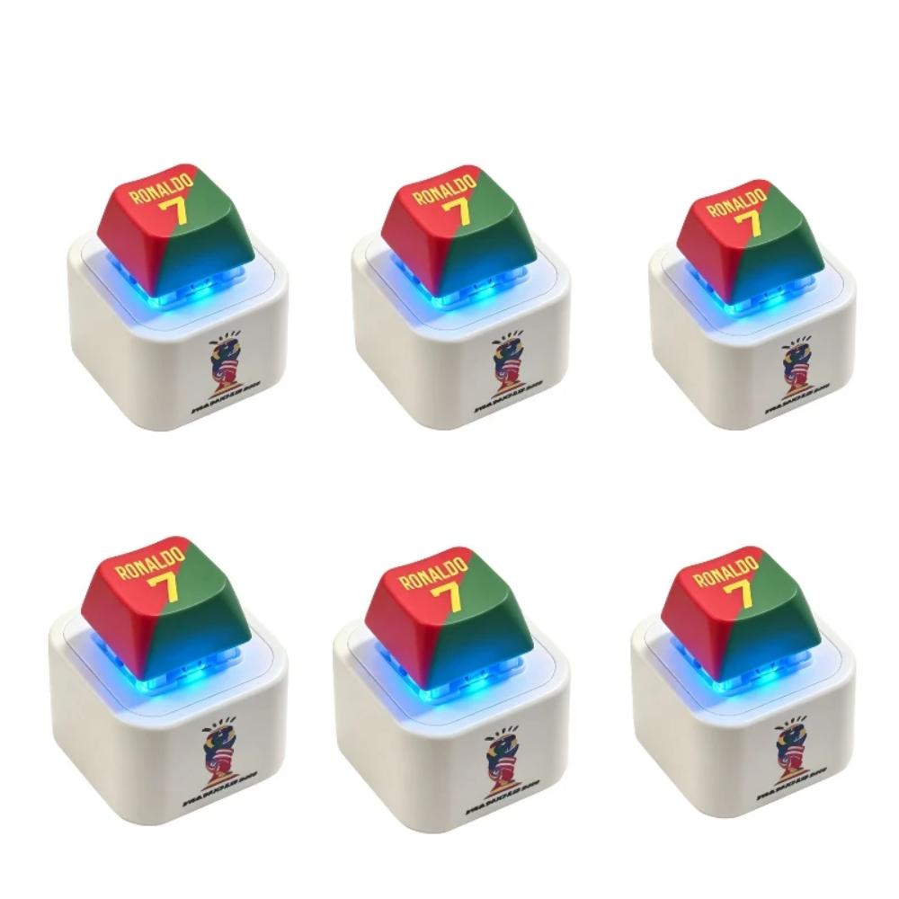 New CreativeKey Pendant Siu Press-and-Squeeze Stress-Relief Keyboard Sound-Emitting and Light-Up Keychain Gift Anime