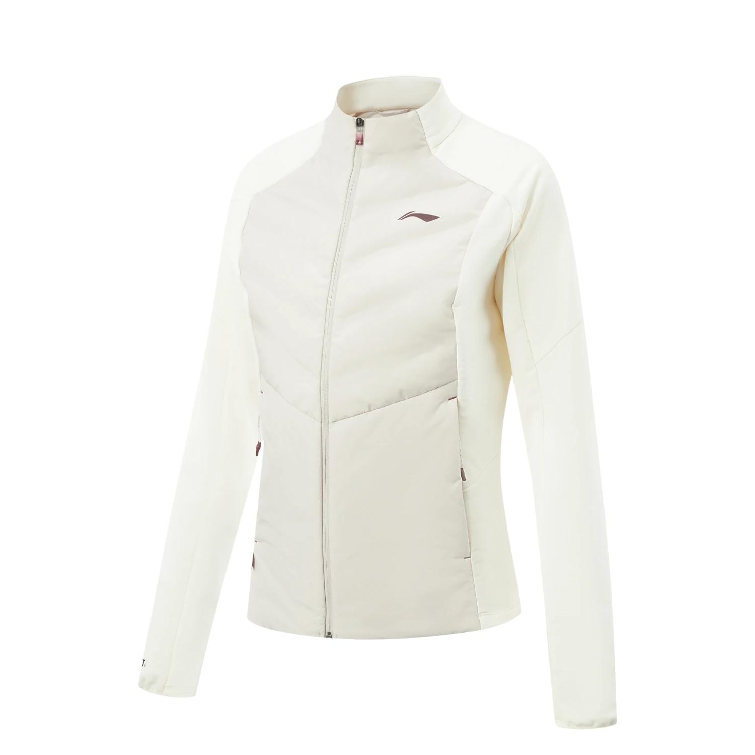 

Li Ning Running Series Color Block Stand Collar Zipper Cotton Jacket Women jackets AJMV152-3 XL
