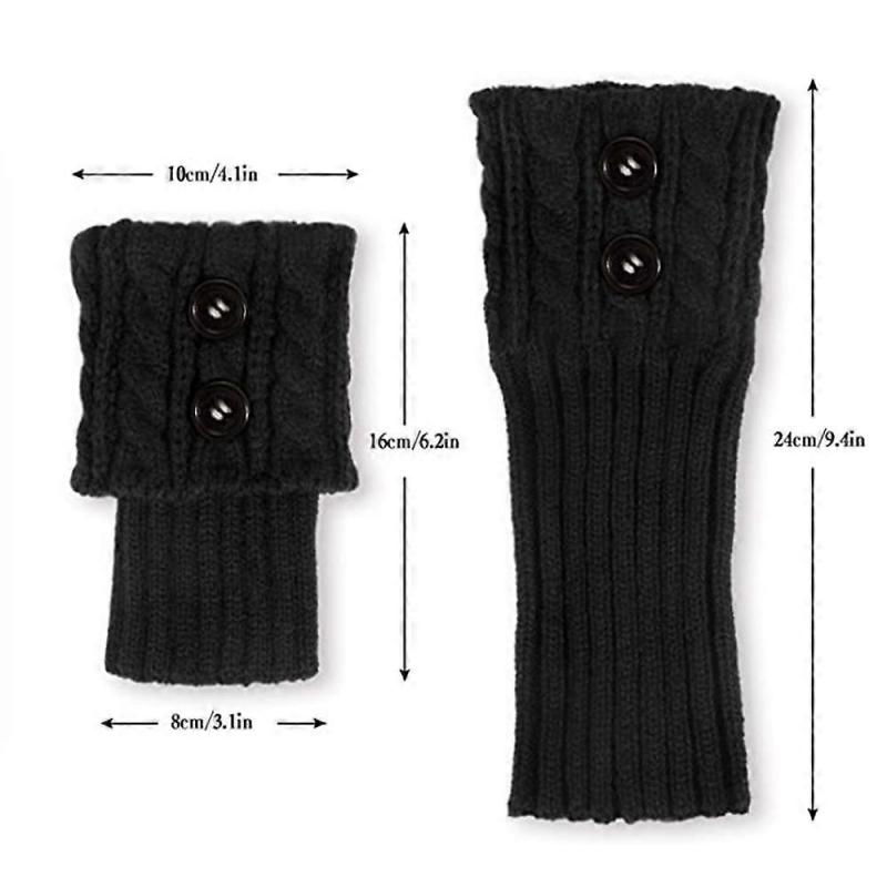3 Pairs Womens Short Boots Socks Crochet Knitted Boot Cuffs Leg Warmers Socks