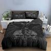 "Skull-Themed Gothic Art Set"  kid's and adults' bedroom decor, Exquisite three-piece bedding set gift