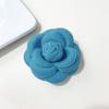 Women Brooch Fabric Camellia Shape Anti-slip Wear-resistant Suit Scarf Coat Collar Hat Pin Decoration Prom Party