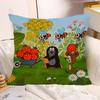 Cartoon Pillow Covers Cartoon Sofa Decorative Home Doublesided Printing Short Plush Cute Cushion The LLittle MMole Cover
