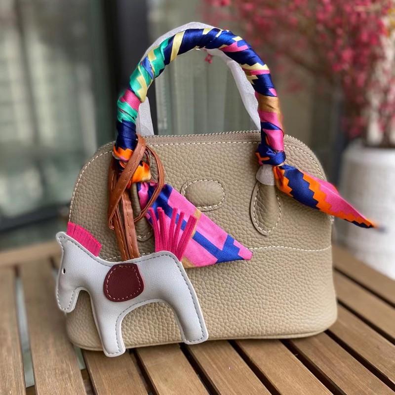 Genuine Leather Shell Tote Bag - Versatile Handbag Daily Use