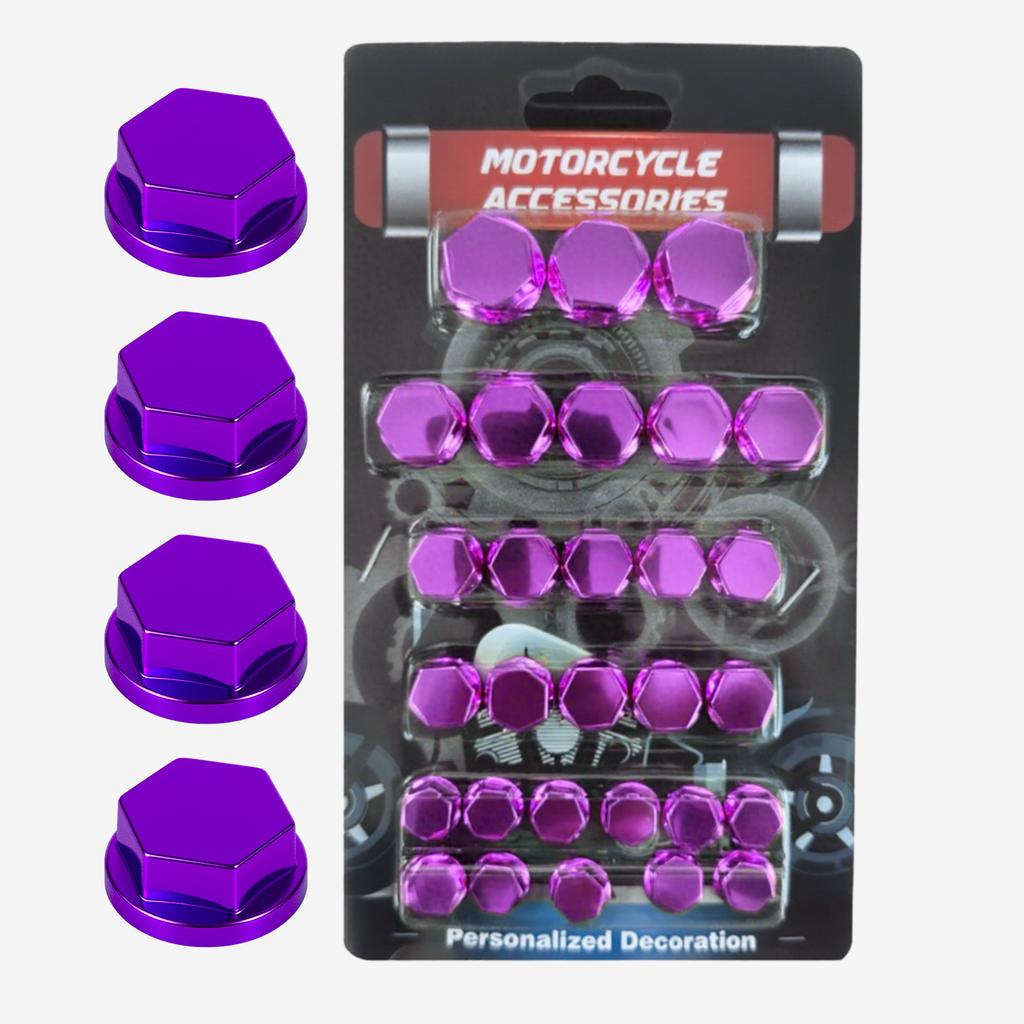 Motorcycle Screw Nut Bolt Cap Cover Decoration 30pcs Universal Plastic Plating Colorful Motorbike Styling Accessories for Honda