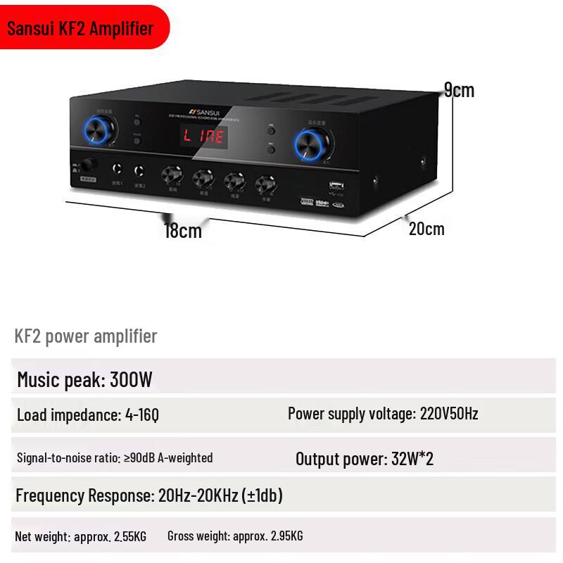 SANSUI PK06 Professional Home KTV Karaoke Audio System CN Plug (adapter Included)