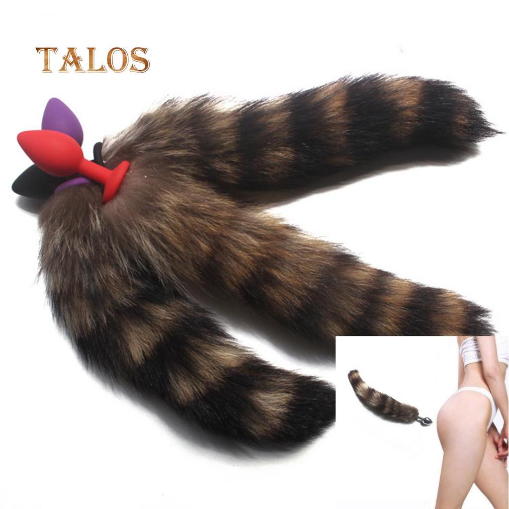 Silikonová anální zátka T-Adult Fox Tail pro dospělé Sexy hračka Masážní přístroj prostaty Sexy hračky