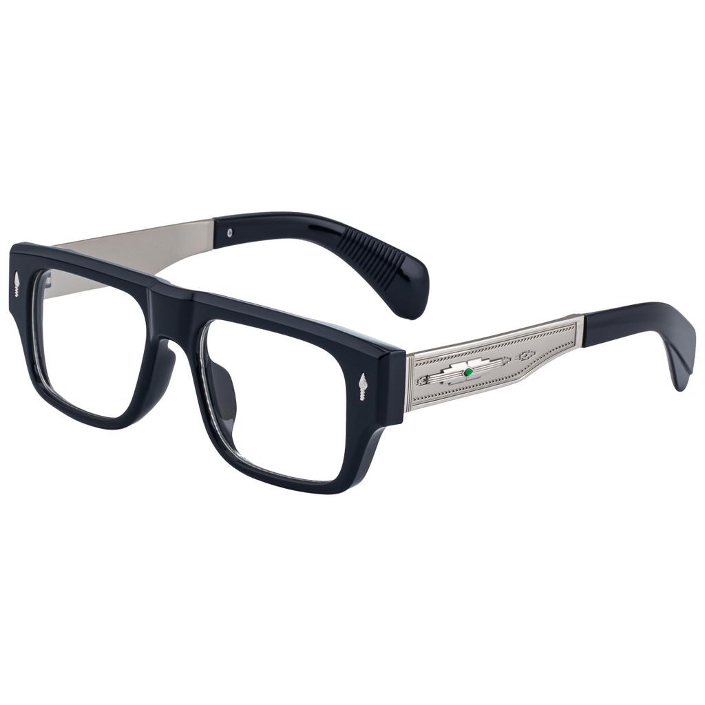 Fashion Oversized Square Reading Glasses Men Blue Light Blocking  Metal Frameglasses Trendy Optical Presbyopia Eyeglasses0To+6.0