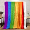 Vertikale Streifen in regenbogenähnlichen Farben: lila, blau, grün, gelb, orange, rot. Decke für alle Jahreszeiten Mittagspause Überwurf Geschenk