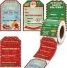Christmas Holiday Gift Series: 200 Self-Adhesive Decorative Stickers/Roll