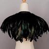 Faux Feather Cloak Adjustable Medieval Costume Accessory Medieval Party Cloak For Halloween Masquerades Event