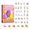 24Pcs Easter Bunny Countdown Calendar Dig Kit Treasure Hunt Excavation Toys for Kids Includes Dig