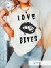 Love Bites Vampire Shirt, Funny Gothic Halloween Tee, Vintage Horror Graphic T-Shirt, Spooky Dracula Streetwear Gift for Him Her