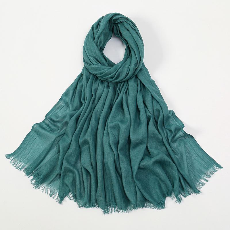 Large Size Cotton Feeling Scarf Women Plain Foulard Femme Luxury Hijab Long Bandana Evening Party Dress Shawls and Wraps