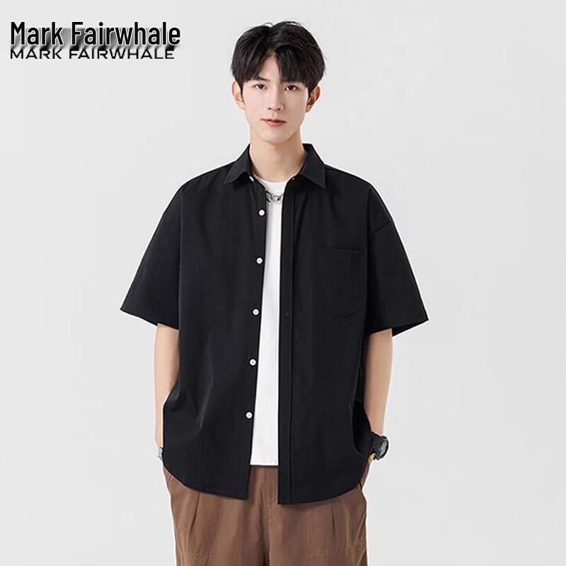 Mark Fairwhale Men s Ice Silk Casual Short Sleeve Shirt 2XL