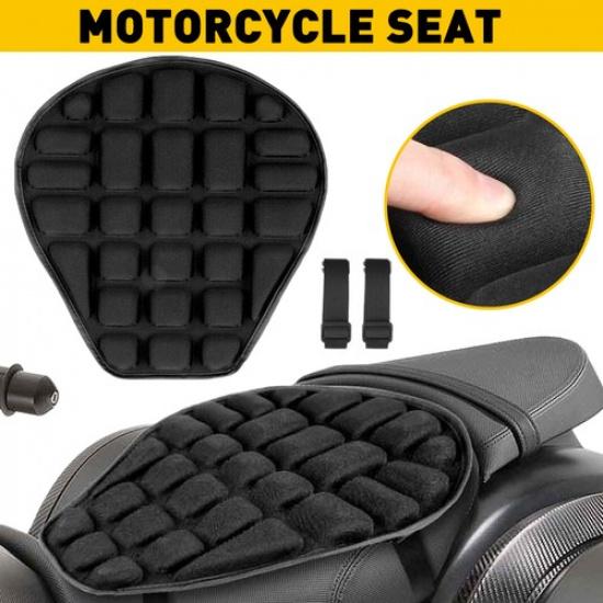 Motorcycle Comfort Gel Seat Cushion Pillow Pad Relief Pressure Cover Breathable