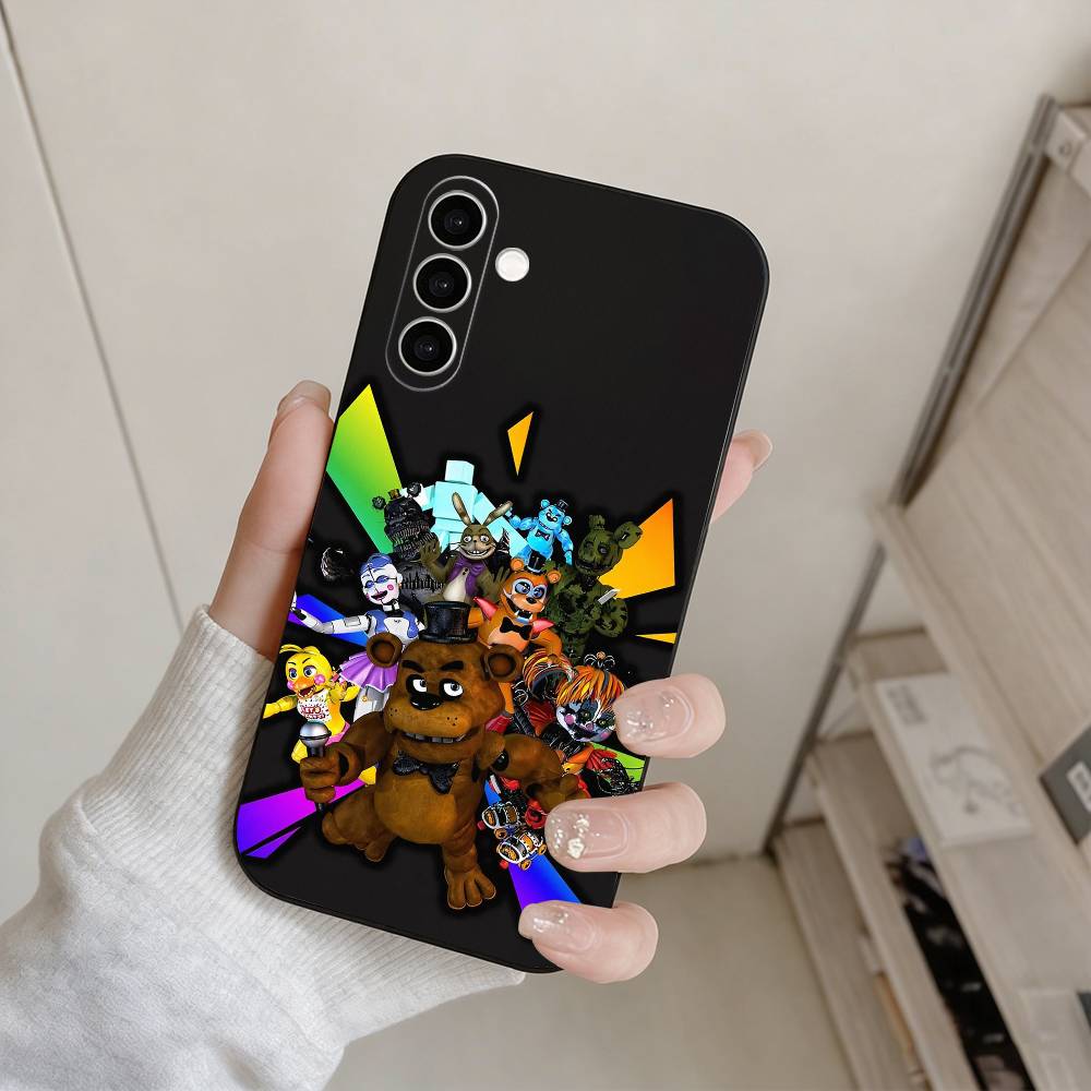 Five N-Nights At F-Freddys Fnaf Phone Case For Samsung Galaxy A73,A72,A71,A70,A53,A52,A51,Others Soft Black Cover