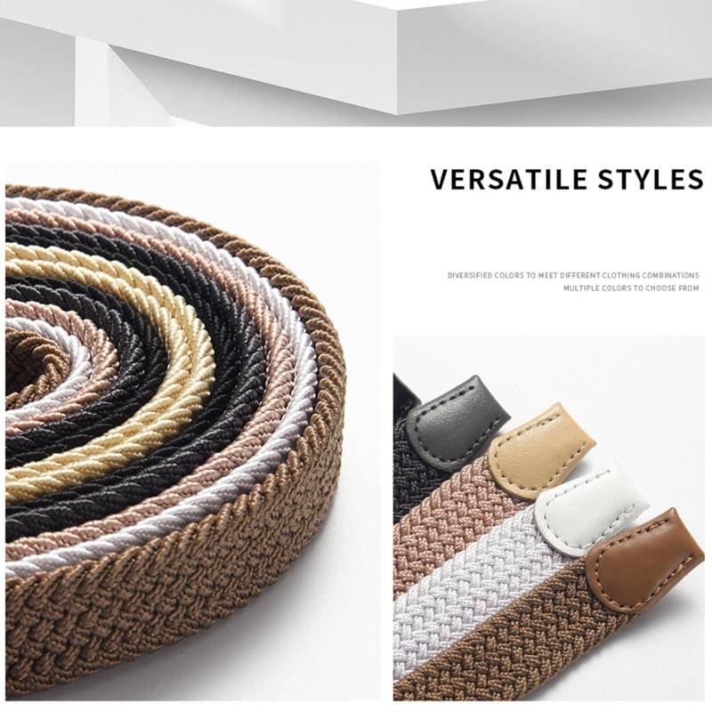 Stretchable Woven Nylon Belt Adjustable Waist Sizing Comfortable Wear Girdle Unisex Design Waistband Clothing Accessory