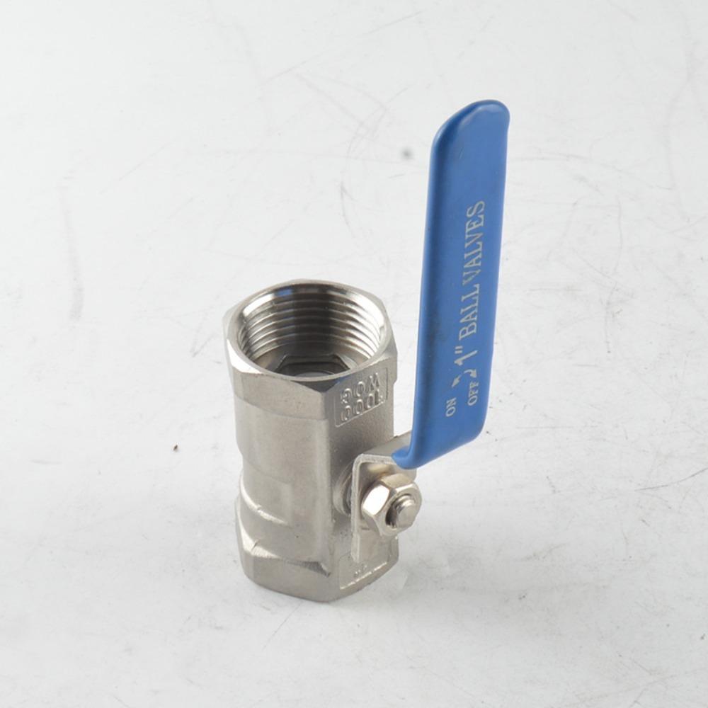 שסתום כדורי מפלדת אל-חלד שסתום כדורי 1/4" 3/8" 1/2" 3/4" 1" 1-1/4" 1-1/2" שסתום נקבה BSP עם ידית ויניל שסתומי הברגה