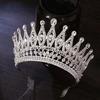 Baroque Queen Crystal Crowns Rhinestone Bride Headdress Crystal Princess Crown