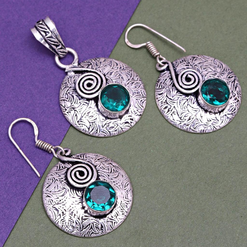 Diopside Set Chrome Gemstone Jewelry  18-20'' Necklace Pendant Ethnic