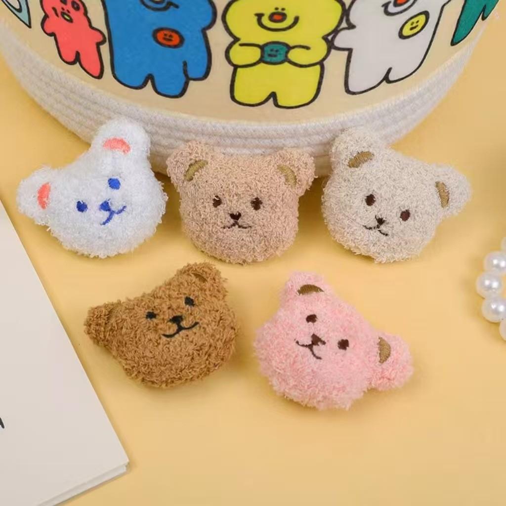 Cartoon Plush Bear Brooch Diy Accessory Fabric Embellishment For Kids And Teens