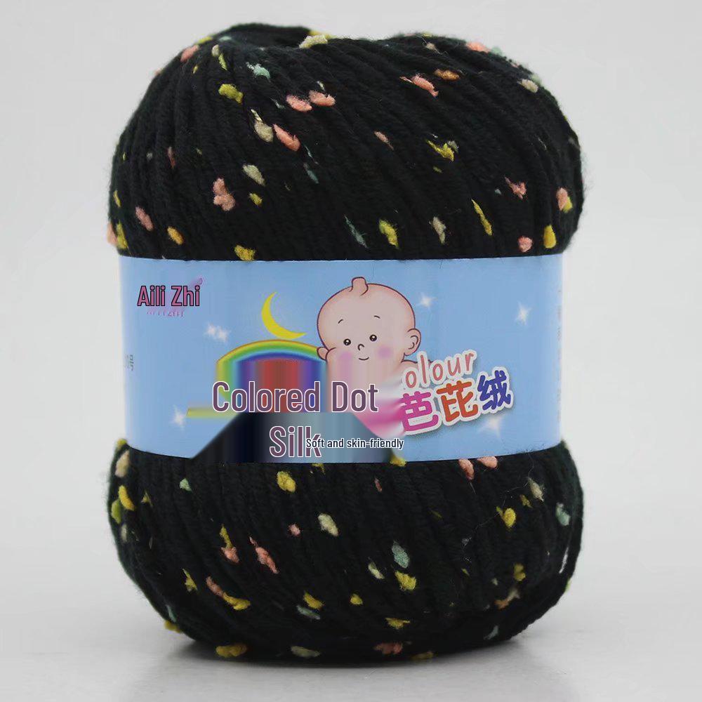 Pallina di Filato a Pois Colorati per Lavorazione a Maglia a Mano di Maglioni e Cardigan da Uomo e da Donna