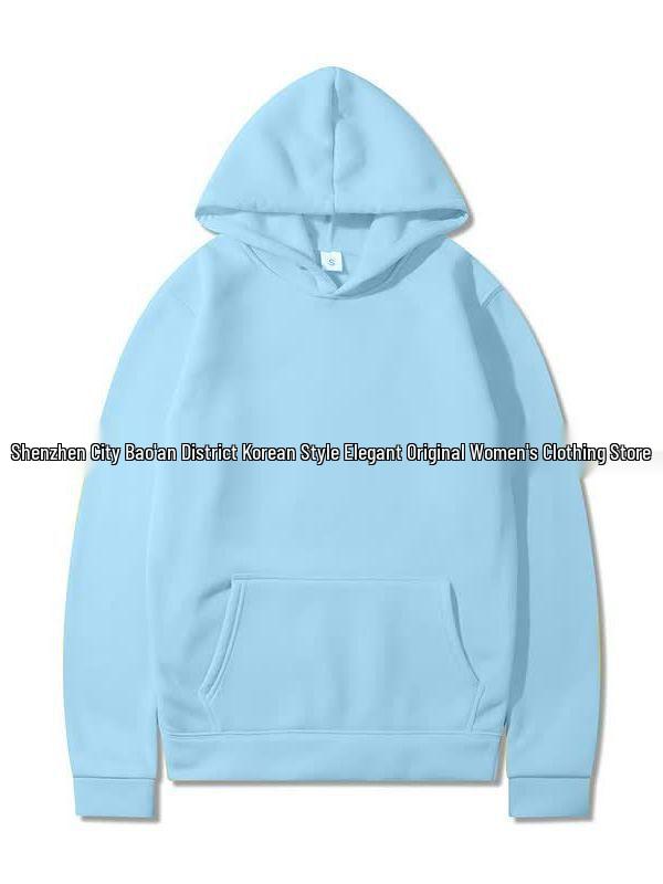 2023 Autumn/Winter Cross-border Casual Loose Hooded Sweatshirt with Plus Velvet for Men and Women