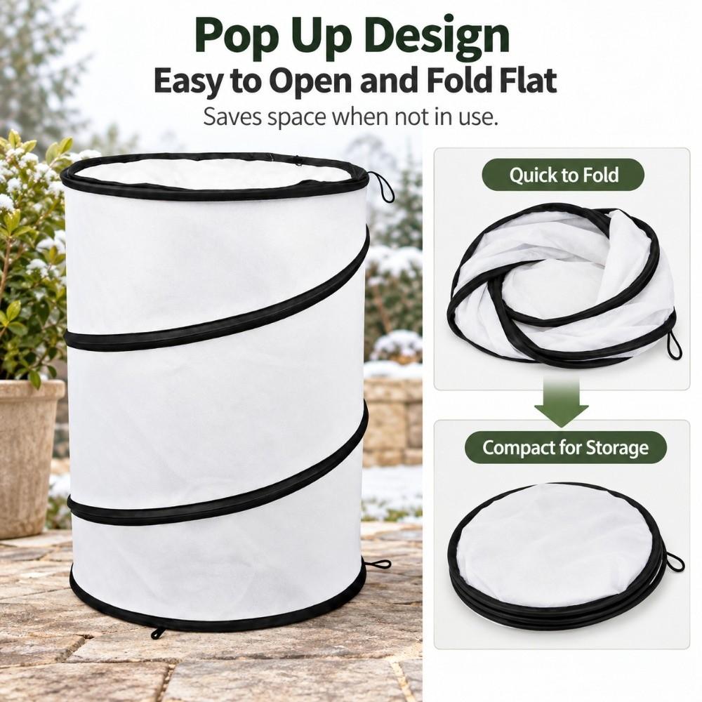 Pop Up Design Pop Up Plant Frost Cover Foldable Winter Plant Protection Garden Use