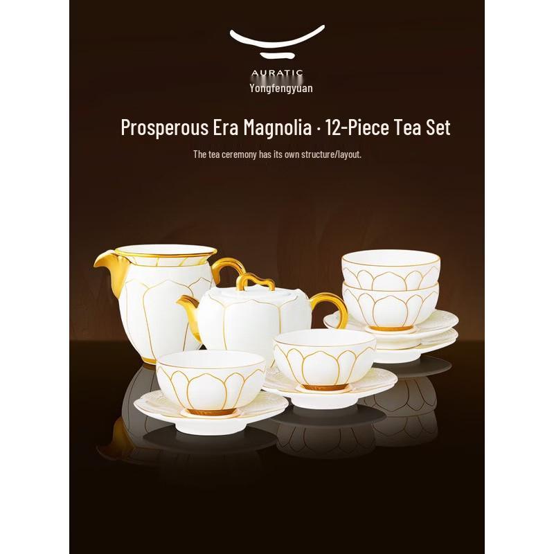 Auratic Madam Magnolia Ceramic Tea Set