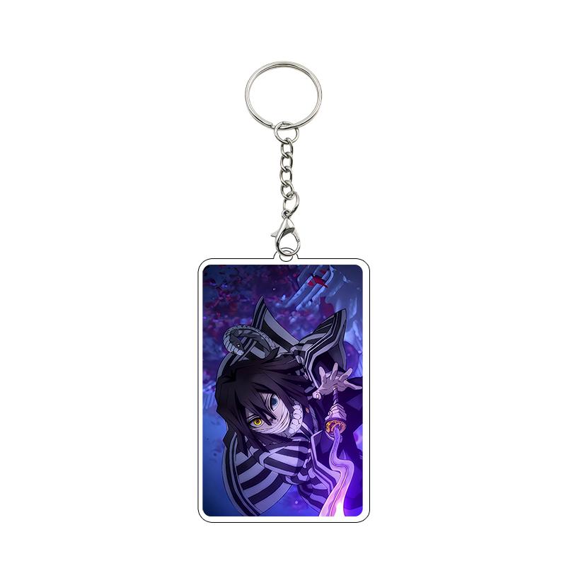 Anime Nezuko Agatsuma Zenitsu Kanroji Mitsuri Cartoon Cool Acrylic Keychain Accessories Figure Pendant Charm Decor Gifts Toys