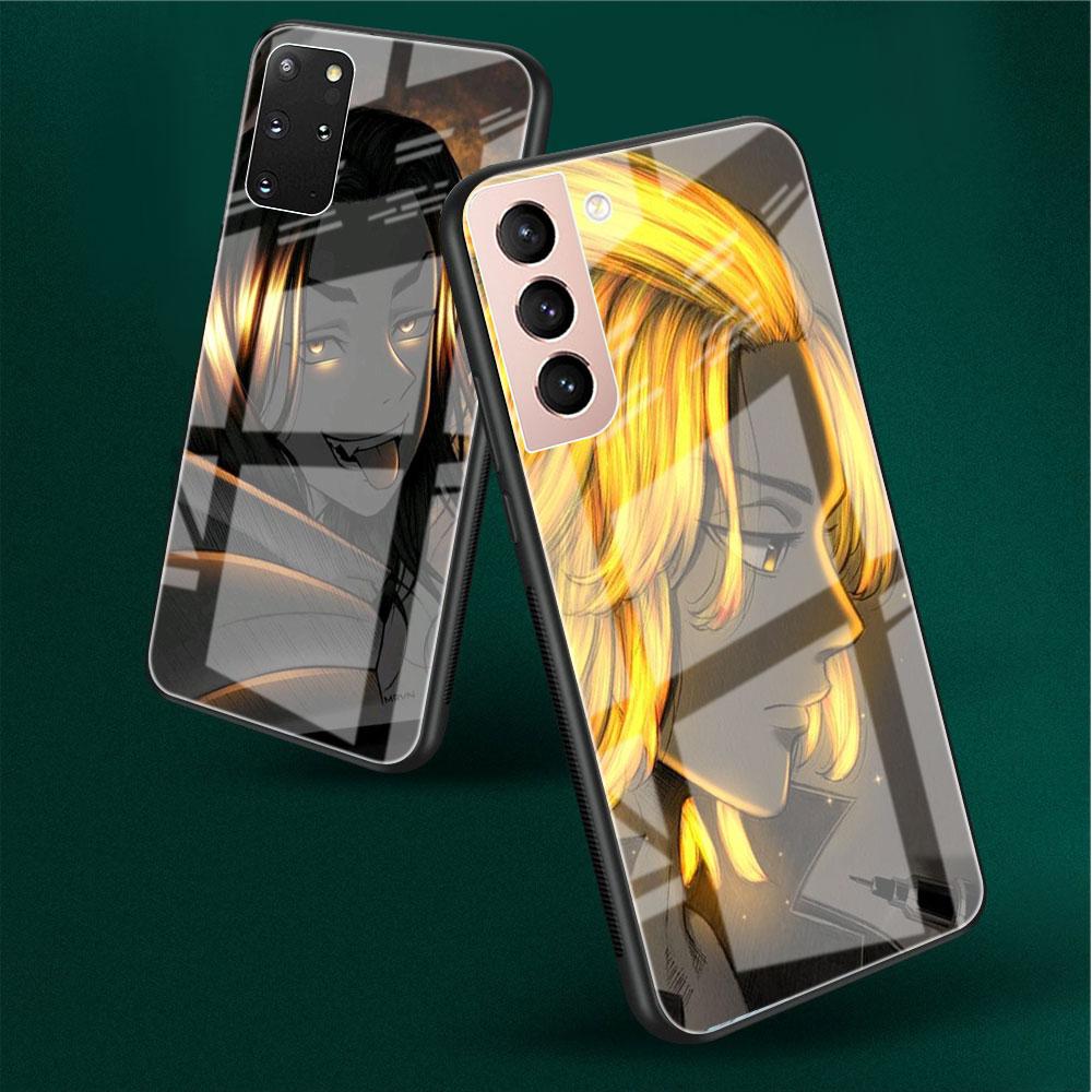 Glass Case For Samsung Galaxy S22 S20 FE S21 5G S10 S9 Plus Note 10 20 Lite Tempered Phone Cover Japan Anime Tokyo Revengers