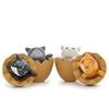 Egg Shell Chis Sweet Home Cat Figurine Pvc Miniature Decorative Desk Ornament For Gift And Collection